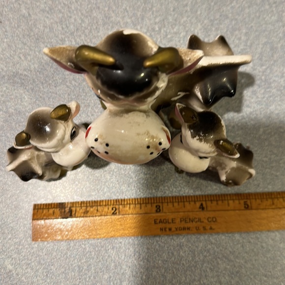 Vintage Japanese Animal Ceramic ANTHROPOMORPHIC cow Family Figurines - Picture 13 of 16